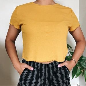 Yellow ribbed top